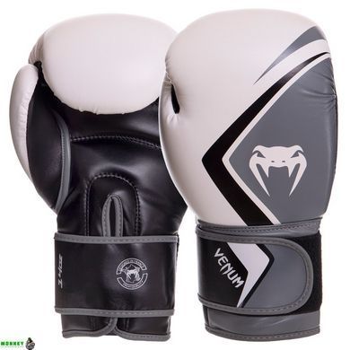 Перчатки боксерские кожаные VENUM CONTENDER 2.0 VENUM-03540 Черный-белый-золотой 16 унции
