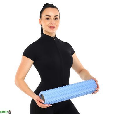 Роллер массажный цилиндр (ролик мфр) 45см Grid Line Roller SP-Sport FI-9387 Черный