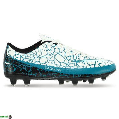 Бутсы футбольная обувь DAOQUAN 2205-B1 размер 35-39 (верх-PU, подошва-TPU, белый-черный)