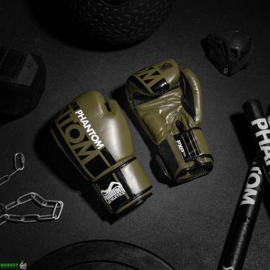 Боксерские перчатки Phantom APEX Army Green 10 унций (капа в подарок)