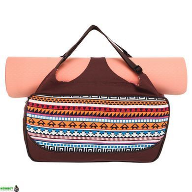 Сумка для фітнесу та йоги KINDFOLK Yoga bag SP-Sport FI-8366-1 помаранчевий-блакитний