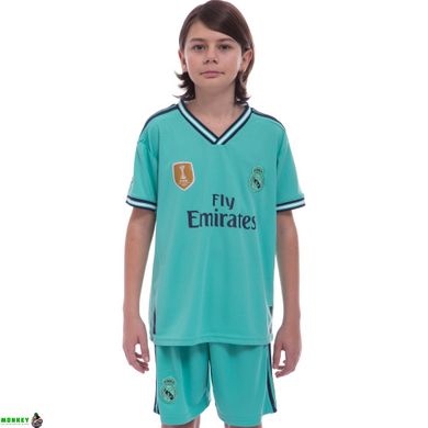 Форма футбольная детская REAL MADRID резервная 2020 SP-Planeta CO-1058 (р-р 20-28-6-14лет, 110-155см, мятный)