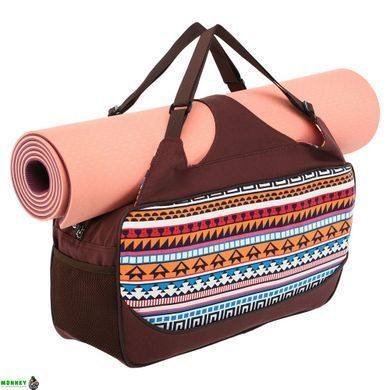 Сумка для фітнесу та йоги KINDFOLK Yoga bag SP-Sport FI-8366-1 помаранчевий-блакитний