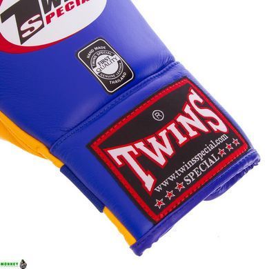 Снарядные перчатки кожаные TWINS TBGL-6F Серый-оранжевый XL размер