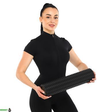 Роллер массажный цилиндр (ролик мфр) 45см Grid Line Roller SP-Sport FI-9387 Черный
