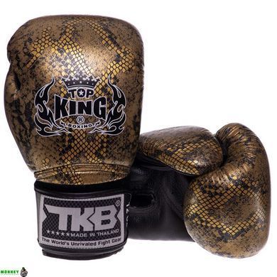 Перчатки боксерские кожаные TOP KING Super Snake TKBGSS-02 Белый-серебряный 10 унции