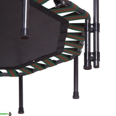 Фітнес батут восьмикутний FI-2904-106 106см черный-зеленый