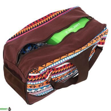 Сумка для фітнесу та йоги KINDFOLK Yoga bag SP-Sport FI-8366-1 помаранчевий-блакитний