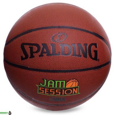 М'яч баскетбольний Composite Leather SPALDING Jam Session Brick 76031Z№7 коричневий