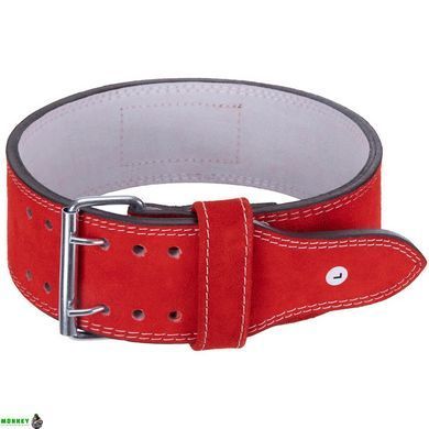 Пояс атлетичний шкіряний ZELART SB-165159 L ширина-10см червоний