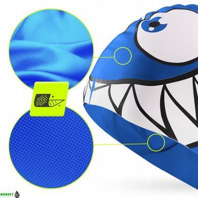 Шапочка для плавания TSUNAMI Shark детская Blue (P-5905973401814)