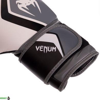 Перчатки боксерские кожаные VENUM CONTENDER 2.0 VENUM-03540 Черный-белый-золотой 16 унции