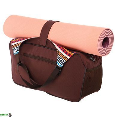 Сумка для фітнесу та йоги KINDFOLK Yoga bag SP-Sport FI-8366-1 помаранчевий-блакитний