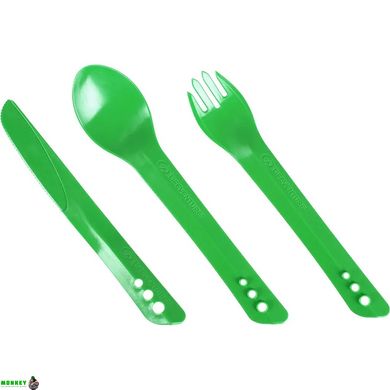 Lifeventure вилка, ложка, нож Ellipse Cutlery green