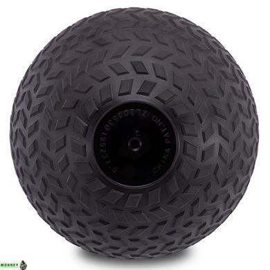 Мяч набивной слэмбол для кроссфита рифленый Zelart SLAM BALL FI-7474-6 6кг черный