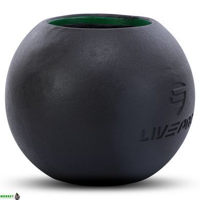 Гіря-дзвін чавунна пофарбована BALL BELL LiveUp LP8047-18LB вага 8кг чорний