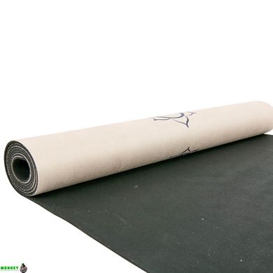 Коврик для йоги Замшевый Record FI-5662-42 размер 183x61x0,3см бежевый