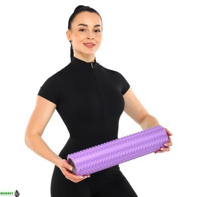 Роллер массажный цилиндр (ролик мфр) 45см Grid Line Roller SP-Sport FI-9387 Черный