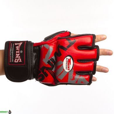 Рукавички для змішаних єдиноборств MMA шкіряні TWN TW-001 Синій L