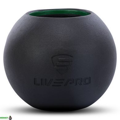 Гіря-дзвін чавунна пофарбована BALL BELL LiveUp LP8047-18LB вага 8кг чорний