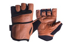 Перчатки для фитнеса и тяжелой атлетики PowerPlay 2229 коричневые S