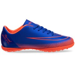 Сороконіжки взуття футбольне дитяче Pro Action VL19123-TF-BOO BL/ORG/ORG/SOL розмір 30-37 (верх-PU, підошва-RB, синій-оранжевий)