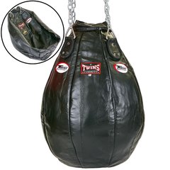 Чехол боксерского мешка Каплевидный кожаный (без наполнителя) TWINS PPL-L (d-60см,l-85см, цвета в ассортименте)