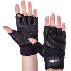 Перчатки для фитнеса и тяжелой атлетики кожаные Zelart SB-161074 S-XXL цвета в ассортименте