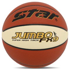 Мяч баскетбольный PU №6 STAR JUMBO FX9 BB426-25 (PU, бутил, оранжевый-белый)