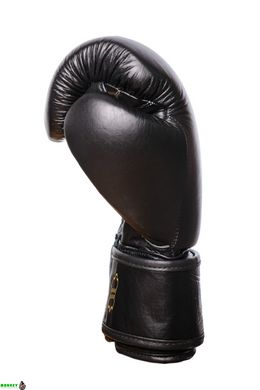 Боксерські рукавиці PowerPlay 3014 Чорні (натуральна шкіра) 10 унцій