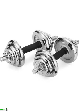 Набор гантели в кейсе Gymtek хромированные 2х10кг