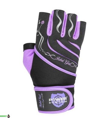 Рукавички для фітнесу і важкої атлетики Power System Rebel Girl жіночі PS-2720 Purple XS