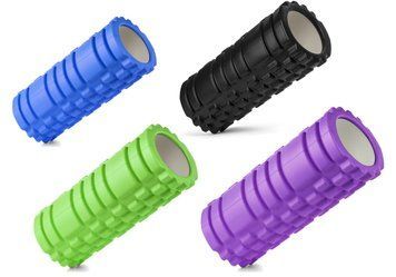 Foam Roller Роллер для занять йогою масажний EVA Чорний