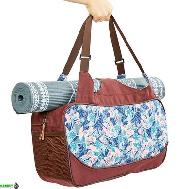Сумка для фітнесу та йоги KINDFOLK Yoga bag SP-Sport FI-8366-2 рожевий-блакитний