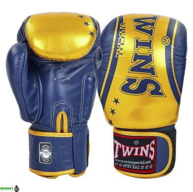 Перчатки боксерские кожаные на липучке TWINS FBGV-TW4 (р-р 10-16oz, цвета в ассортименте)
