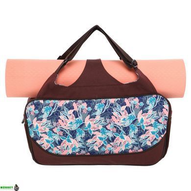 Сумка для фітнесу та йоги KINDFOLK Yoga bag SP-Sport FI-8366-2 рожевий-блакитний
