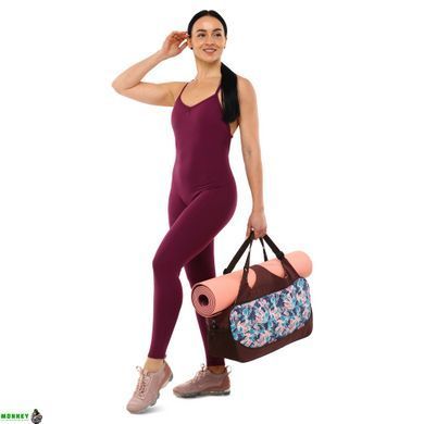 Сумка для фітнесу та йоги KINDFOLK Yoga bag SP-Sport FI-8366-2 рожевий-блакитний
