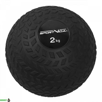 Слэмбол (медицинский мяч) для кроссфита SportVida Slam Ball 2 кг SV-HK0344 Black