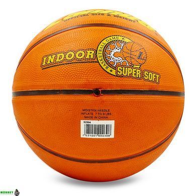 М'яч баскетбольний гумовий LANHUA Super soft Indoor S2304 №7 помаранчевий