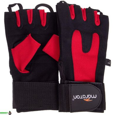 Перчатки для фитнеса мужские MARATON 703 (PL, PVC, открытые пальцы, р-р S-L, цвета в ассортименте)