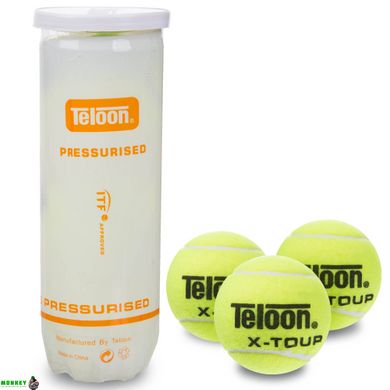 Мяч для большого тенниса TELOON X-TOUR T878P3-T606P3 3шт