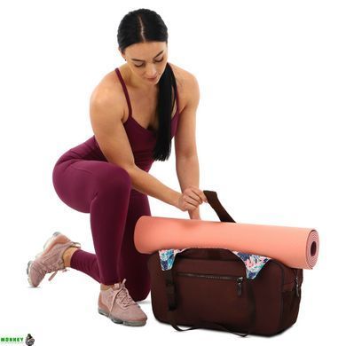 Сумка для фітнесу та йоги KINDFOLK Yoga bag SP-Sport FI-8366-2 рожевий-блакитний