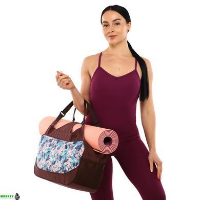 Сумка для фітнесу та йоги KINDFOLK Yoga bag SP-Sport FI-8366-2 рожевий-блакитний