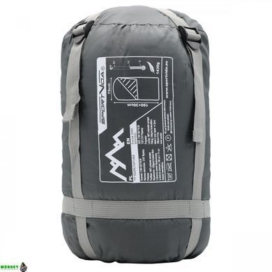 Спальный мешок (спальник) одеяло SportVida SV-CC0073 -3 ...+21&deg;C L Black/Grey