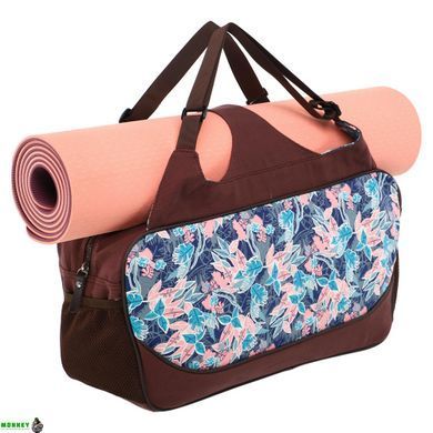 Сумка для фітнесу та йоги KINDFOLK Yoga bag SP-Sport FI-8366-2 рожевий-блакитний