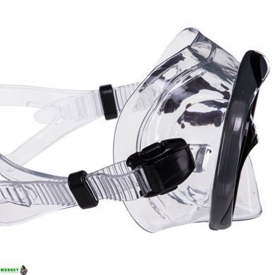 Маска для плавания в пластиковом боксе LEGEND M167-PVC Черный-синий