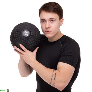 М'яч медичний слембол для кроссфіту Record SLAM BALL FI-7474-7 7кг чорний