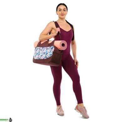 Сумка для фітнесу та йоги KINDFOLK Yoga bag SP-Sport FI-8366-2 рожевий-блакитний