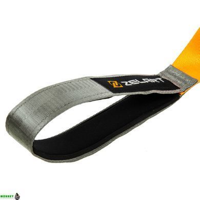 Стрічка для розтяжки Record Stretch Strap FI-6666 10 петель сірий-помаранчевий