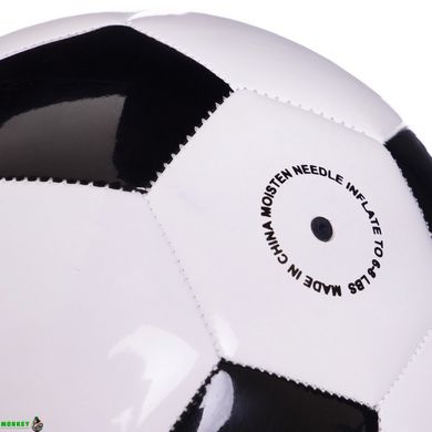 М'яч футбольний тренажер SP-Sport OFFICIAL FB-6883-5 №5 PU чорний-білий